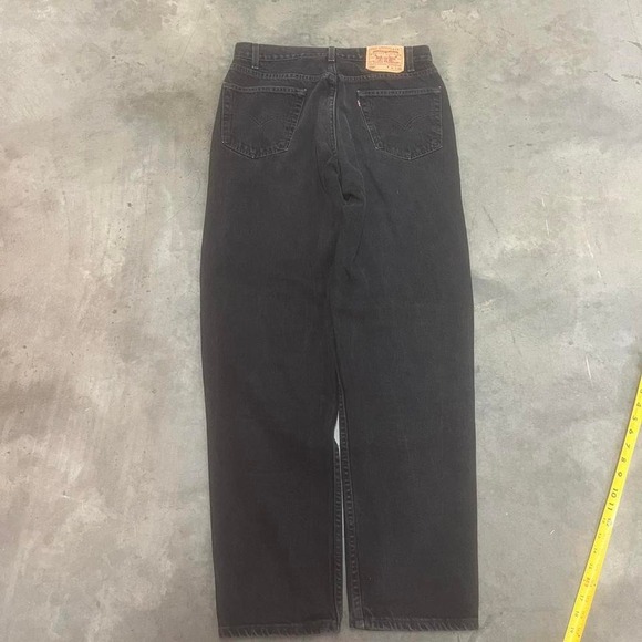 Vintage 90s Levi's 550 men black jeans faded loose‎ fit paper tag - Picture 1 of 7